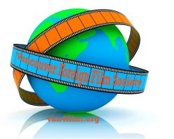 3D Blank film on white background with
